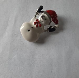 Vintage Christmas Snowman Brooch